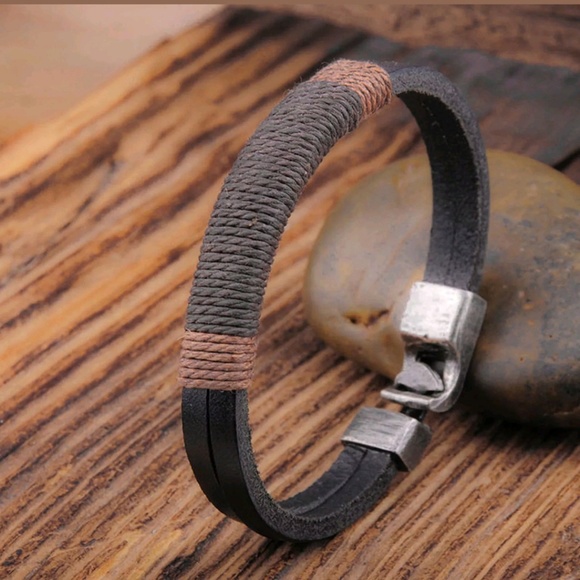 Other - New arrival Men's bracelet cuff in dark brawn